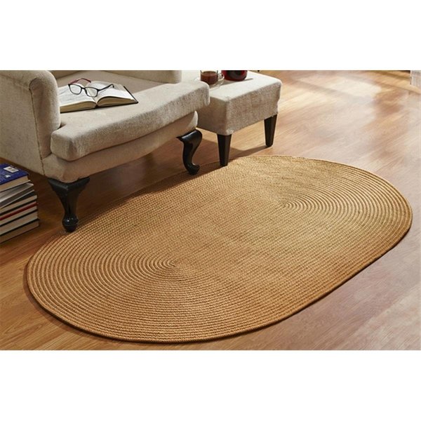 Better Trends Country Solid Braided Rug- Straw - 6 ft. Round BRCB6RSTS